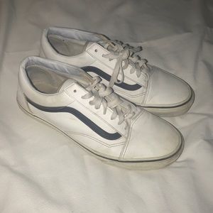 Leather White Vans Old Skools